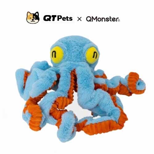 QMonster Plush Big Octopus Squeaker Dog Toy