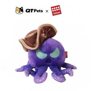 GiGwi Plush Captain Octopus Squeaker Dog Toy