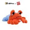 GiGwi Plush Colorful Hermit Crab Squeaker Dog Toy
