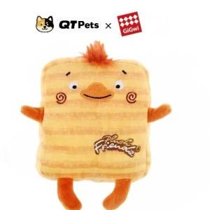 GiGwi Plush Square Chicken Squeaker Dog Toy