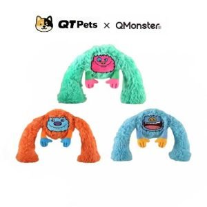 QMonster Plush Long-Legged Snow Monster Squeaker Dog Toy