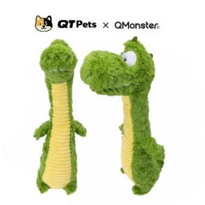 QMonster Plush Long-Necked Crocodile Squeaker Dog Toy QMonster Plush Long-Necked Crocodile Squeaker Dog Toy