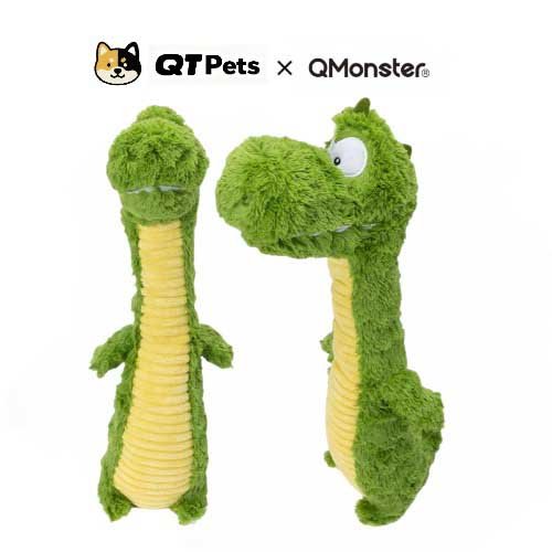 QMonster Plush Long-Necked Crocodile Squeaker Dog Toy QMonster Plush Long-Necked Crocodile Squeaker Dog Toy