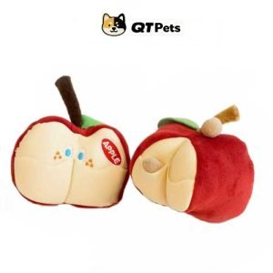 QT Pets Apple Puzzle Squeaker Dog Toy