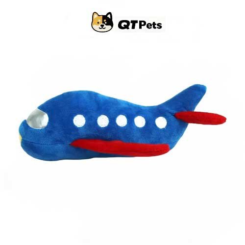 QT Pets Plush Airplane Squeaker Dog Toy QT Pets Plush Airplane Squeaker Dog Toy
