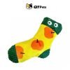 QT Pets Plush Apple Sock Squeaker Puzzle Dog Toy QT Pets Plush Colorful Socks Squeaker Puzzle Dog Toy