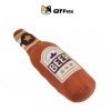 QT Pets Plush Brown Beer Squeaker Dog Toy QT Pets Plush Classic Wine Bottle Squeaker Dog Toy
