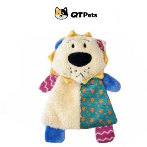 QT Pets Plush Colorful Lion Crinkle Squeaker Dog Toy QT Pets Plush Colorful Lion Crinkle Squeaker Dog Toy
