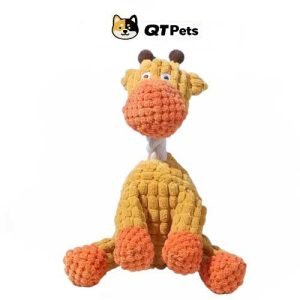 QT Pets Plush Giraffe Squeaker Dog Toy QT Pets Plush Sitting Giraffe Squeaker Dog Toy