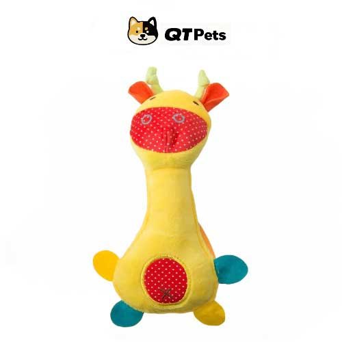 QT Pets Plush Giraffe Squeaker Dog Toy QT Pets Plush Giraffe Squeaker Dog Toy