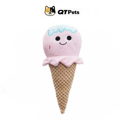 QT Pets Plush Ice Cream Squeaker Dog Toy QT Pets Plush Ice Cream Squeaker Dog Toy