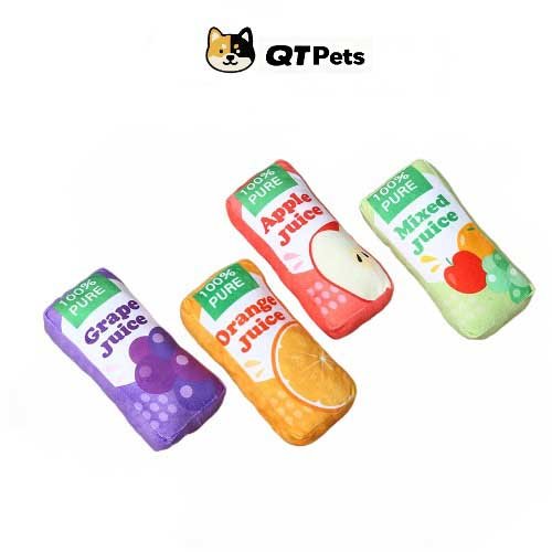 QT Pets Plush Juice Squeaker Dog Toy