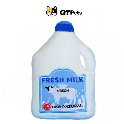 QT Pets Plush Milk Squeaker Dog Toy QT Pets Plush Milk Squeaker Dog Toy