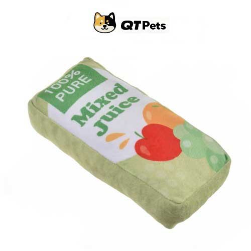 QT Pets Plush Juice Squeaker Dog Toy