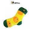 QT Pets Plush Orange Sock Squeaker Puzzle Dog Toy QT Pets Plush Colorful Socks Squeaker Puzzle Dog Toy