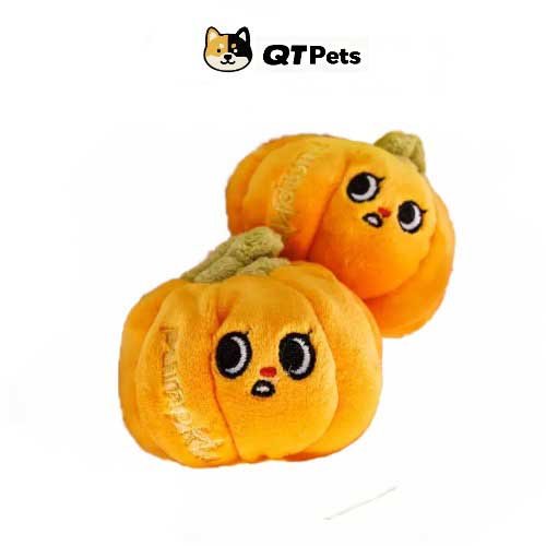 QT Pets Plush Pumpkin Squeaker Dog Toy QT Pets Plush Pumpkin Squeaker Dog Toy