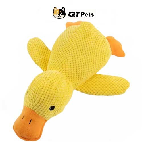 QT Pets Plush Yellow Duck Squeaker Dog Toy QT Pets Plush Yellow Duck Squeaker Dog Toy