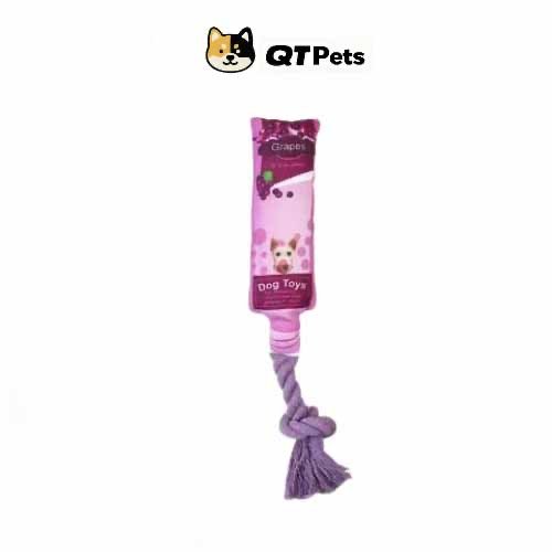 QT Pets Fruit Jam Squeaker Rope Dog Toy