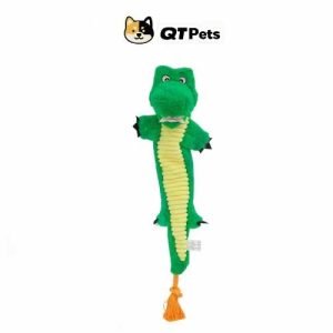 1B50D46C-1AA5-494D-BE8D-9D761FE44DD6 QT Pets Alligator Squeaker Rope Dog Toy