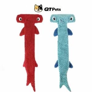 27701559-D686-42E8-A387-4930D21B6BE2 QT Pets Hammerhead Shark Crinkle Dog Toy