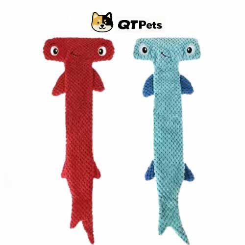 27701559-D686-42E8-A387-4930D21B6BE2 QT Pets Hammerhead Shark Crinkle Dog Toy