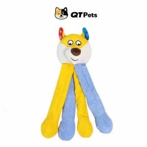 35813030-1F0E-4E59-BA07-0AA8592700B6 QT Pets Long-Legged Bear Crinkle Squeaker Dog Toy