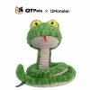 41DB2B07-775E-4BD2-94F5-088E2AD53C2B QMonster Plush Silly Snake Squeaker Dog Toy
