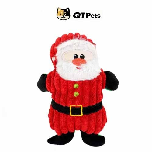 51DAD270-1FC2-48FB-8805-4AF04F190E71 QT Pets Plush Christmas Series Squeaker Dog Toy