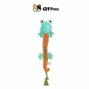 58EE1A8A-8A90-4777-9CE4-AC0ACCCA97E5 QT Pets Lizard Squeaker Rope Dog Toy