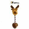 5B28B0C1-D9CC-44AD-B8B0-54E52E3B7C40 QT Pets Plush Christmas Series Squeaker Rope Dog Toy