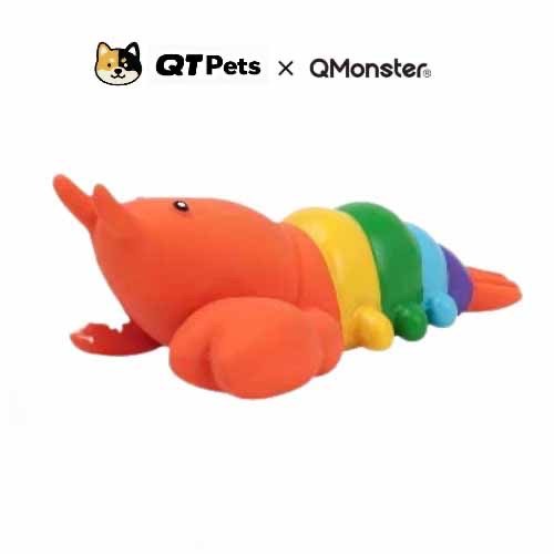 6482618B-2685-436F-8550-A44416B6DA66 QMonster Rainbow Ocean Squeaker Dog Toy