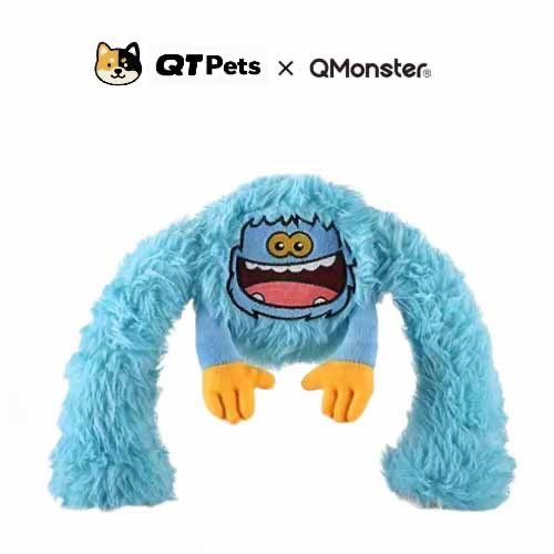 6BBC351B-C6A3-43CA-B860-94961846D1F3 QMonster Plush Long-Legged Snow Monster Squeaker Dog Toy