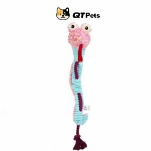 748A64B4-D8B9-4AC9-8506-B59832CAA595 QT Pets Snake Squeaker Rope Dog Toy