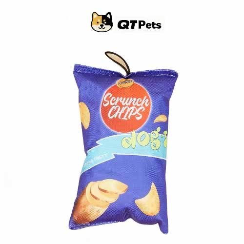 QT Pets Chips Crinkle Squeaker Dog Toy