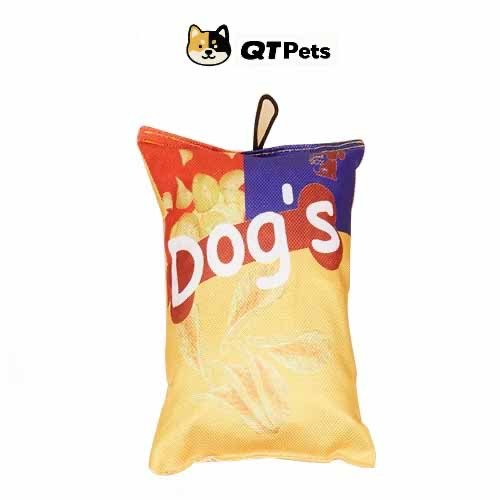 QT Pets Chips Crinkle Squeaker Dog Toy
