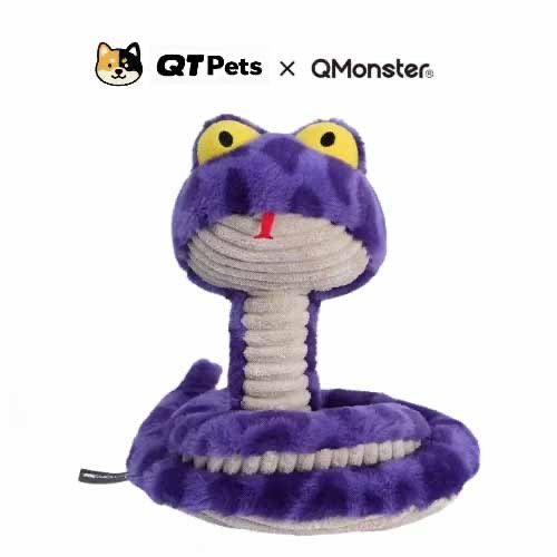 CE2CF12D-FCCA-41AD-983F-03DDFFA29002 QMonster Plush Silly Snake Squeaker Dog Toy