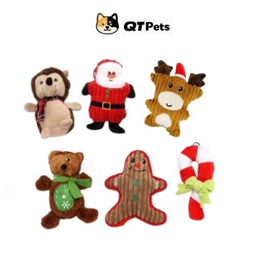 E3A99664-6C6E-46F4-9B27-E0402C4C9982 QT Pets Plush Christmas Series Squeaker Dog Toy