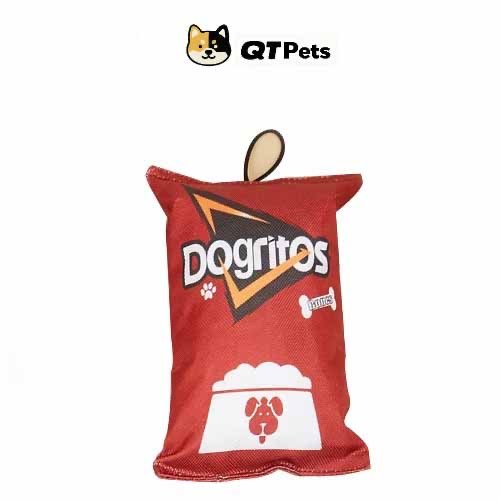 QT Pets Chips Crinkle Squeaker Dog Toy