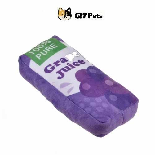 QT Pets Plush Juice Squeaker Dog Toy
