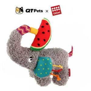 GiGwi Plush Naughty Elephant Crinkle Squeaker Dog Toy GiGwi - the Plush Naughty Elephant Crinkle Squeaker Dog Toy