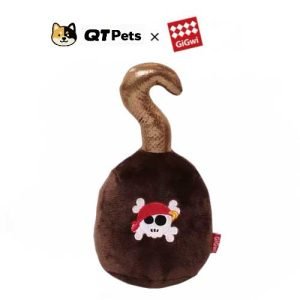 GiGwi Plush Pirate Hook Squeaker Dog Toy