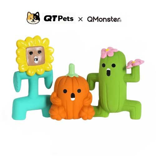 QMonster Kung Fu Family Squeaker Rubber Dog Toy QMonster Kung Fu Family Dog Toy