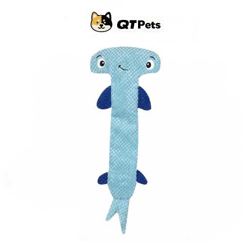 QT Pets Blue Hammerhead Shark Crinkle Dog Toy QT Pets Hammerhead Shark Crinkle Dog Toy