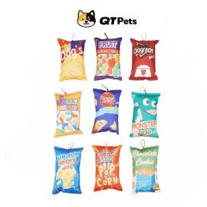 QT Pets Chips Crinkle Squeaker Dog Toy