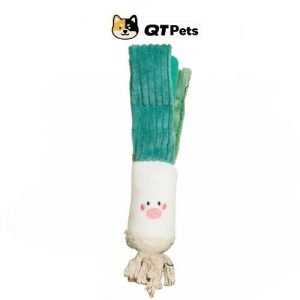 QT Pets Leek Crinkle Squeaker Rope Puzzle Dog Toy QT Pets Leek Crinkle Squeaker Rope Puzzle Dog Toy