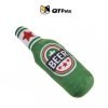 QT Pets Plush Green Beer Squeaker Dog Toy QT Pets Plush Classic Wine Bottle Squeaker Dog Toy