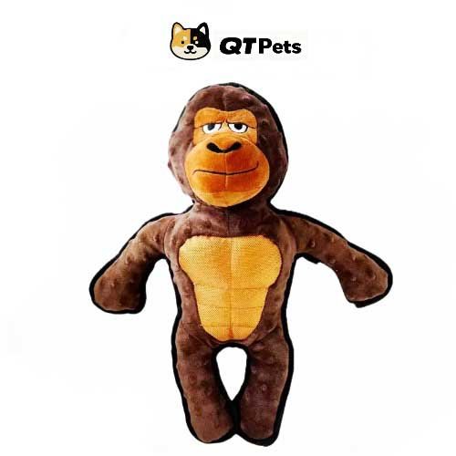 QT Pets Plush Muscle Brown Gorilla Squeaker Dog Toy QT Pets Plush Muscle Brown Gorilla Squeaker Dog Toy