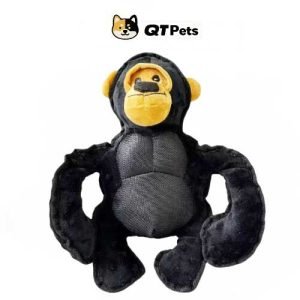 QT Pets Plush Muscle Gorilla Squeaker Dog Toy