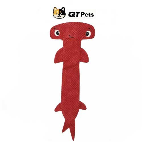 QT Pets Red Hammerhead Shark Crinkle Dog Toy QT Pets Hammerhead Shark Crinkle Dog Toy