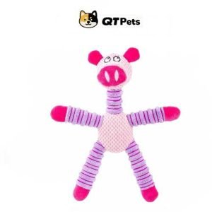 QT Pets Star Piggy Squeaker Dog Toy QT Pets Star Pink Pig Squeaker Dog Toy